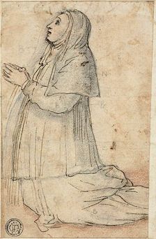 Kneeling Nun, n.d. Creator: Unknown