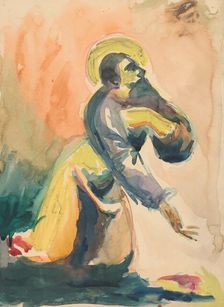 Kneeling saint, 1940/1944. Creator: Ján Novák