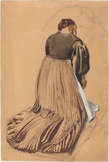 Kneeling Woman from Behind, c. 1909. Creator: Konrad Böse