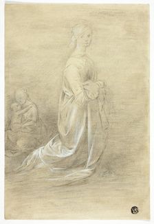 Kneeling Woman, Seated Mother and Child, n.d. Creator: George Romney