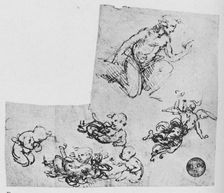 Kneeling Youth and Putti c1480 (1945). Artist: Leonardo da Vinci