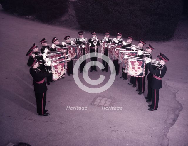 Kneller Hall trumpeters, London, c1953.  Creator: Arthur Charles Kirby Ware.
