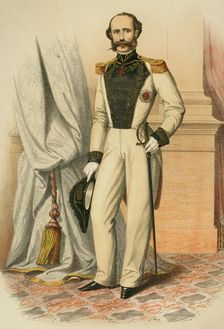 Knight of the Order of the Holy Sepulchre of Jerusalem with the decoration of the order, 1865. Creator: Unknown