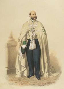 Knight of the Order of Alcántara in ceremonial dress, 1865. Creator: Unknown