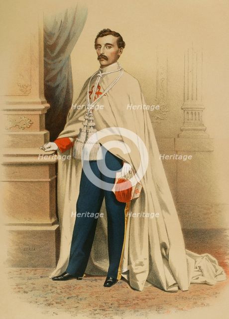 Knight of the Order of Santiago wearing ceremonial dress, 1865.  Creator: Unknown.