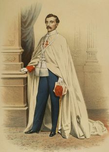 Knight of the Order of Santiago wearing ceremonial dress, 1865. Creator: Unknown