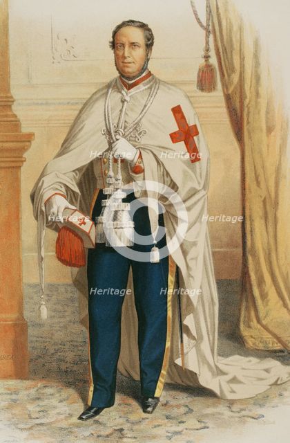 Knight of the Order of Saint Mary of Montesa and St. George of Alfama or Order of Montesa, 1865.  Creator: Unknown.