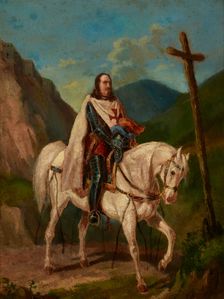 Knight on Horseback, before 1856. Creator: Artur Grottger