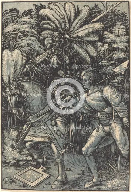 Knight and the Servant, c. 1518. Creator: Hans Wechtlin the Elder.