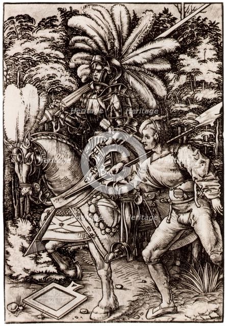 Knight and Halberdier. Artist: Wechtlin, Hans (Johannes) (active 1502-1526)