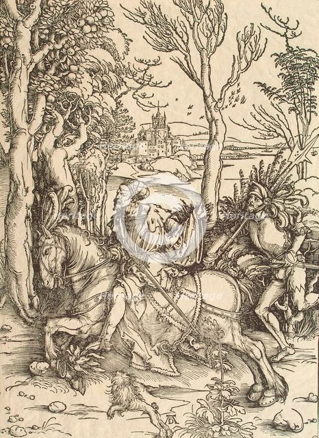 Knight and Lansquenet, c1497.  Creator: Dürer, Albrecht (1471-1528).