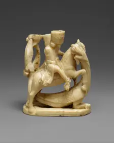 Knight Chess Piece, British, ca. 1250. Creator: Unknown