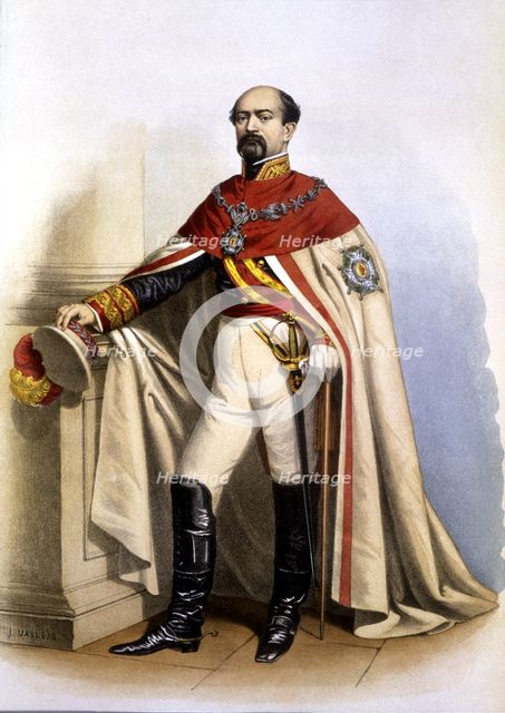 Knight Grand Cross of the Royal and Military Order of San Fernando, Spain, chromolithograph, 1865.
