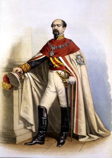 Knight Grand Cross of the Royal and Military Order of San Fernando, Spain, chromolithograph, 1865