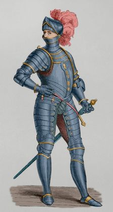 Knight in armour, 1590, (1877). Creator: Unknown