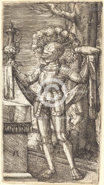 Knight in Armour with Bread and Wine, c. 1512/1515. Creator: Albrecht Altdorfer.