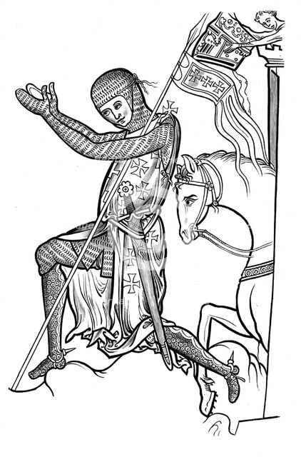 Knight in armour, late 13th century, (1892). Artist: Unknown