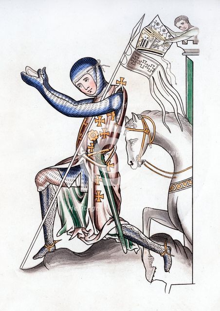 Knight, late 12th century, (1843).Artist: Henry Shaw