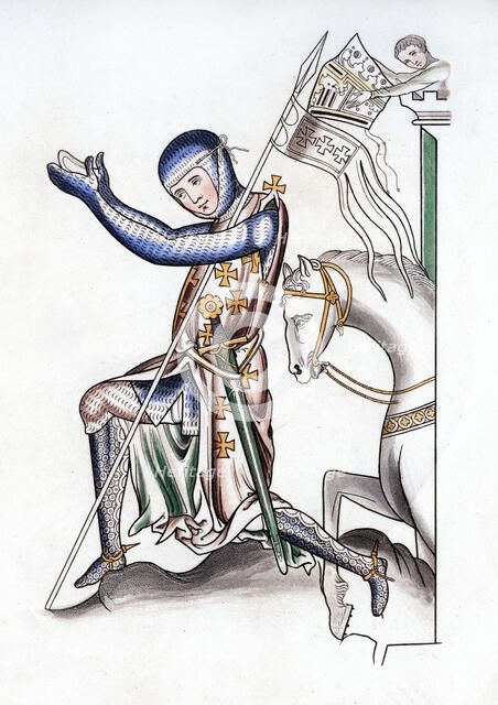 Knight, late 12th century, (1843).Artist: Henry Shaw