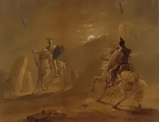 Knight's Encounter, 1855. Creator: Robert Walter Weir