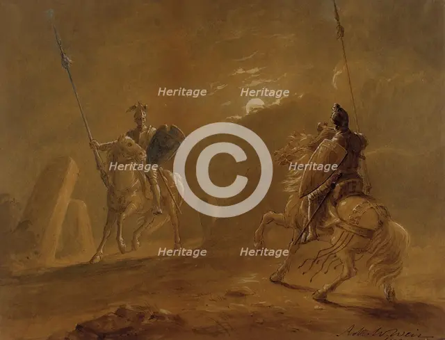Knight's Encounter, 1855. Creator: Robert Walter Weir.