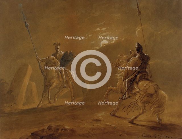 Knight's Encounter, 1855. Creator: Robert Walter Weir.