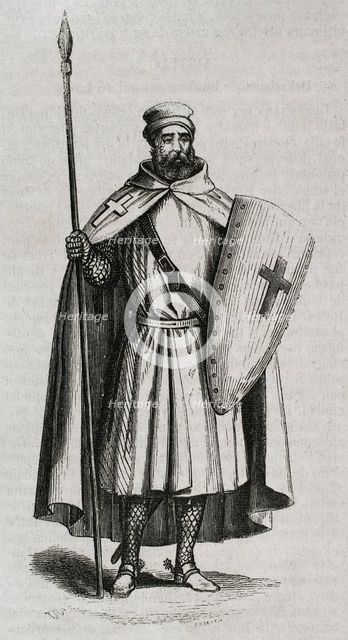 Knight Templar, Order of Solomon's Temple, 1852. Creator: Coderch.