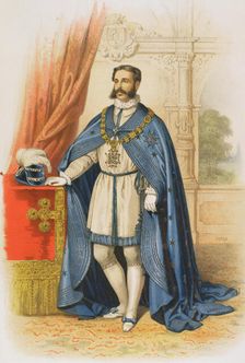 Knight wearing the collar and insignia of the Grand Cross of the Royal and Distinguished..., 1865. Creator: Unknown