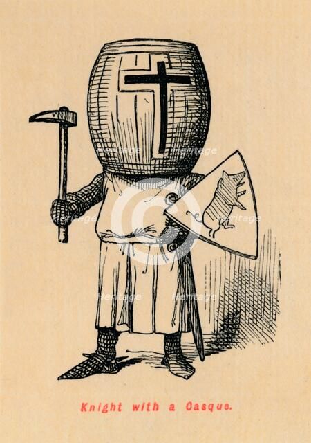 'Knight with a Casque', c1860, (c1860). Artist: John Leech.
