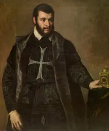 Knight with a Clock, c1550. Creator: Titian