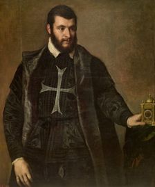 Knight with a Clock, c1550. Creator: Titian