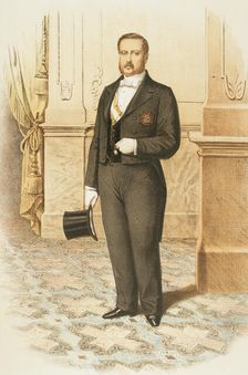 Knight with the insignia of the Grand Cross of the Royal Order of Isabella the Catholic..., 1865. Creator: Unknown