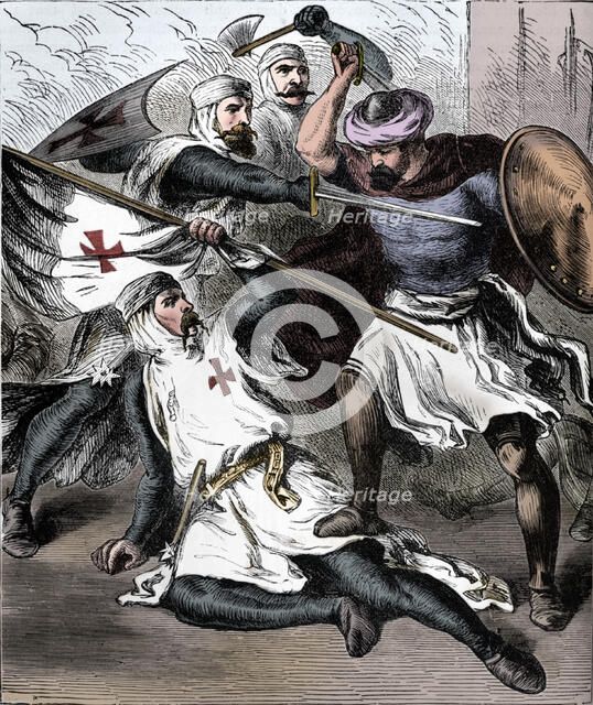 Knights Templar on the Field of Battle, c1910. Artist: Unknown.