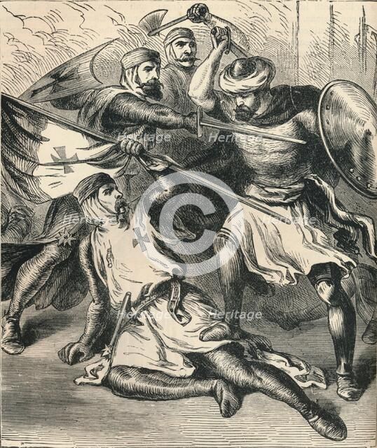 Knights Templar on the Field of Battle, c1910. Artist: Unknown