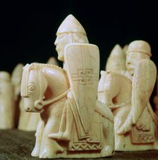 Knights - The Lewis Chessmen, (Norwegian?), c1150-c1200
