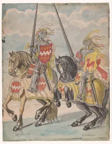 Knights with the family arms of Brandes and Hirschman, 1770-1808. Creator: Jan Brandes