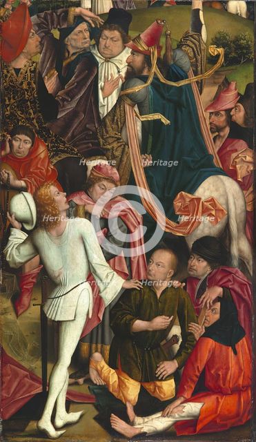 Knights and Soldiers playing Dice for Christ's Robe, 1477. Creator: Derick Baegert.
