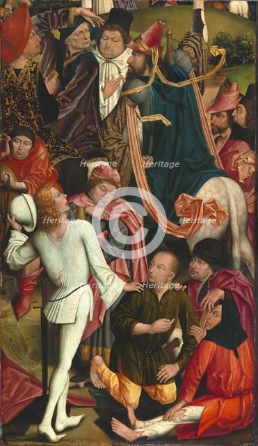 Knights and Soldiers playing Dice for Christ's Robe, 1477. Creator: Derick Baegert.