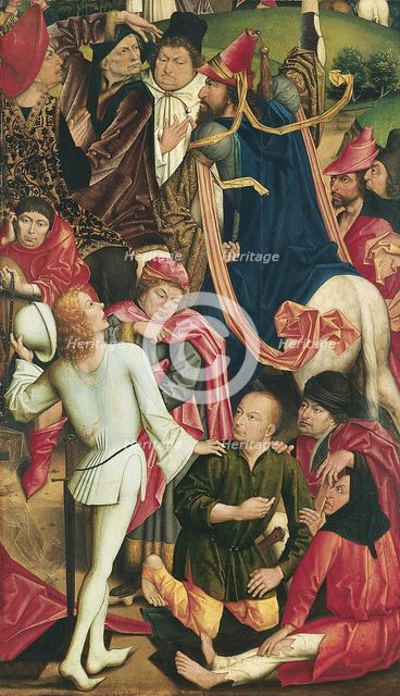 Knights and Soldiers playing Dice for Christ's Robe. Artist: Baegert, Derick (ca 1440-after 1502)