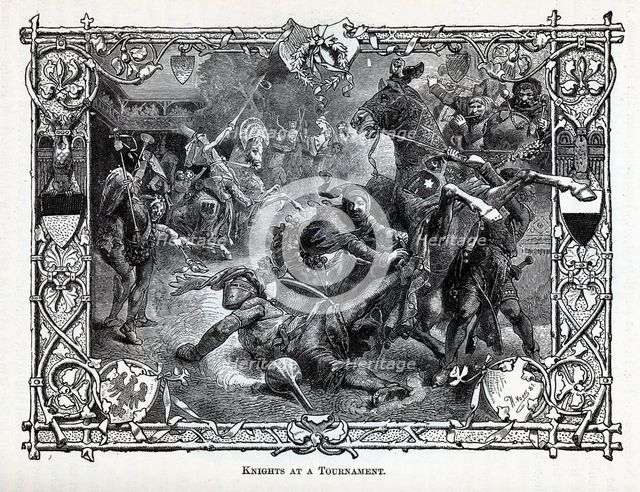 Knights at a Tournament, 1881. Artist: Vogel, Hermann (1854-1921)