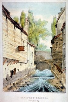 Knights Bridge, Knightsbridge, Westminster, London, c1825. Artist: Giles Firman Phillips