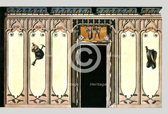 Knights' Hall in the Gothic Style, Leipzig, Germany, (1928).  Creator: Unknown.