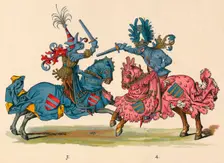 Knights in battle, 1899. Creator: Adam Gatternicht