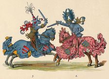 Knights in battle, 1899. Creator: Adam Gatternicht