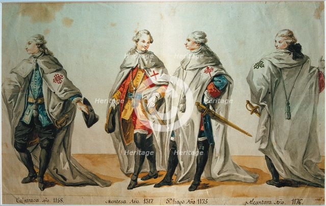 Knights of the Military Orders: Order of Montesa (1317), Calatrava (1158), Santiago (1175) and Al…