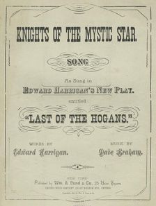 Knights of the mystic star, 1891. Creator: Unknown