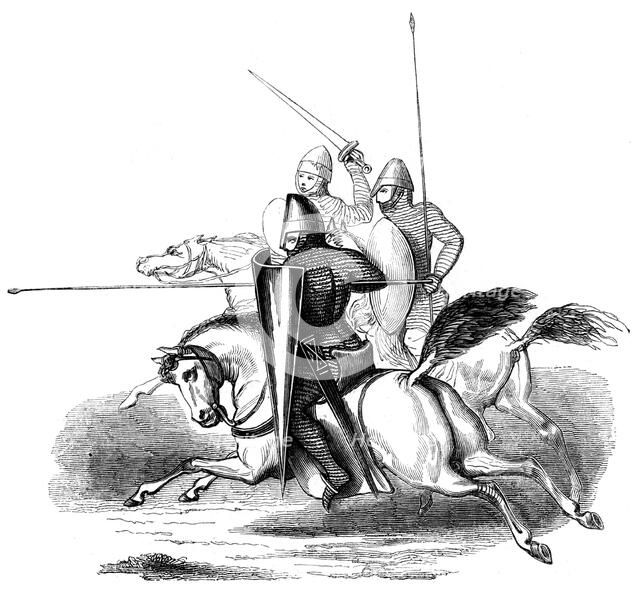 Knights of King Louis VI of France, c14th century (1849). Artist: Unknown