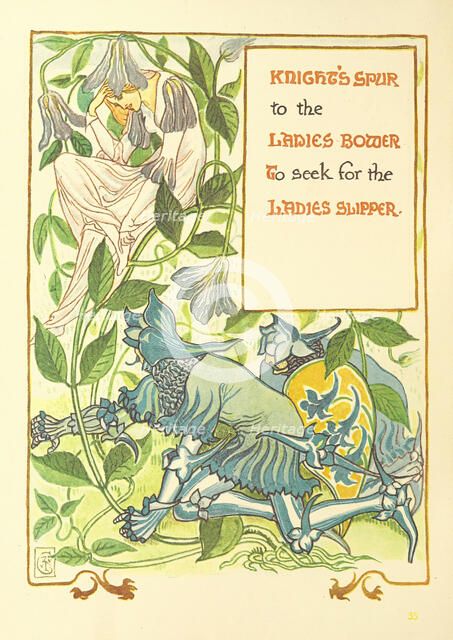 Knight's Spur to the Ladies Bower To seek for the Ladies Slipper, 1899.  Creator: Walter Crane.