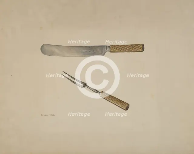 Knife and Fork, c. 1939. Creator: Stanley Mazur.