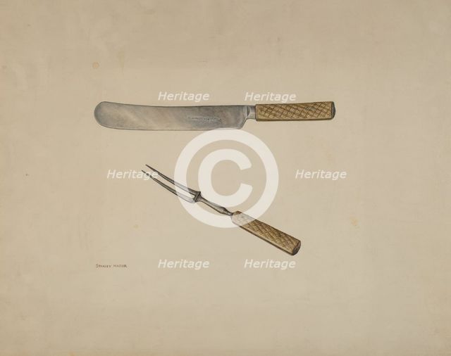 Knife and Fork, c. 1939. Creator: Stanley Mazur.